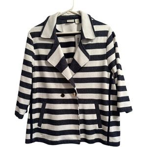 New Chico's Zenergy Candice Nautical Stripe Jacket